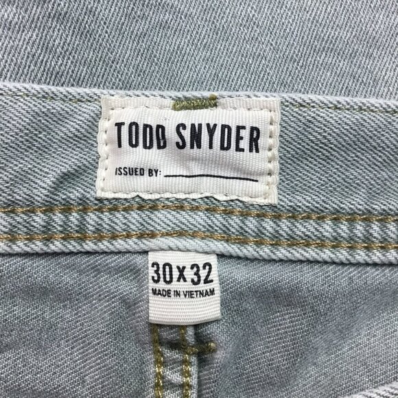 Todd Snyder Straight Fit Jeans Mens 30x32 Light Wash Gray Denim Cotton Lycra - Picture 10 of 12